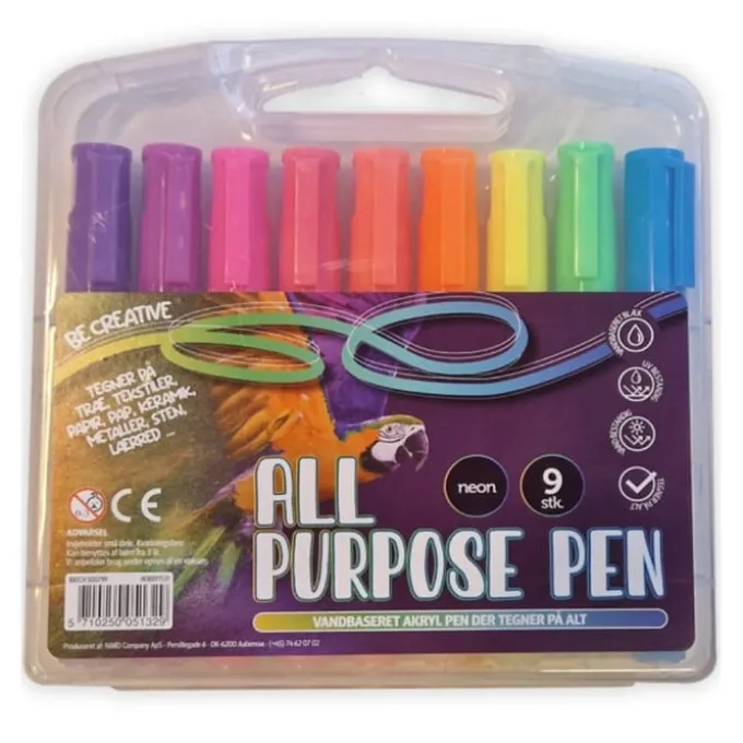 Allround tusjer - Neon, 9 stk.