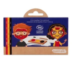 Ansiktsmaling m. 3 farger - Ninja & superhelt