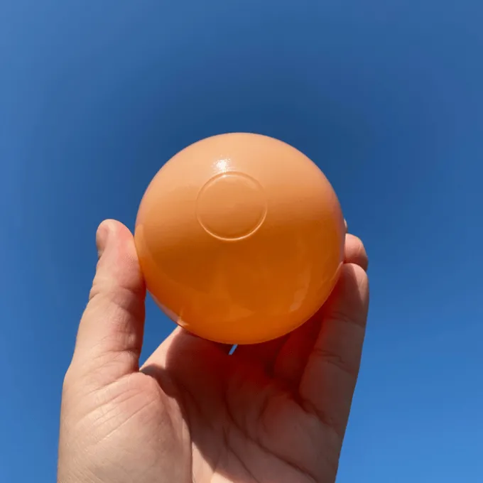 Bollbasseng baller Ø7 cm - Oransje, 100 stk