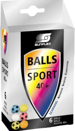Bordtennisballer Sport, 6 stk. - Ø 4 cm.