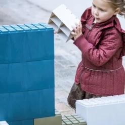Byggeklosser, store - Blå/grå, 26 stk
