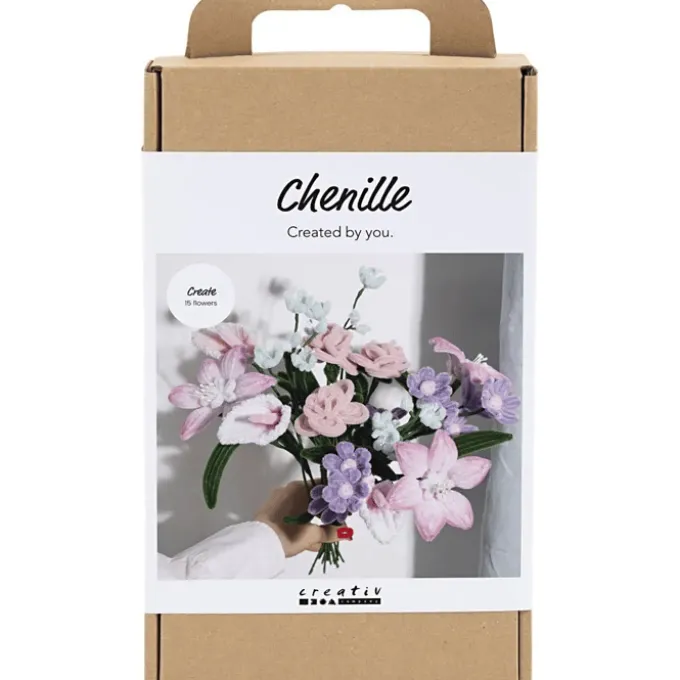 Chenilleblomster - Pastell-bukett