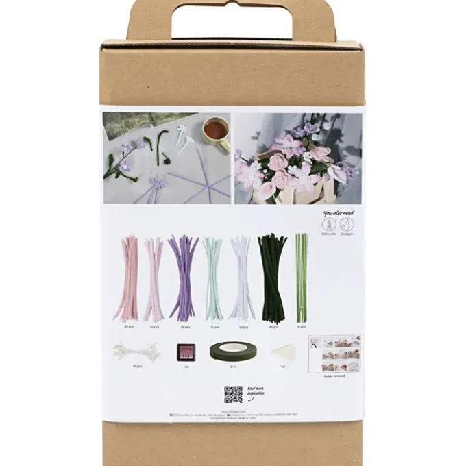 Chenilleblomster - Pastell-bukett