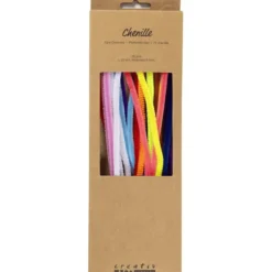 Chenille Ø6 mm. - Fargerik, 25 stk