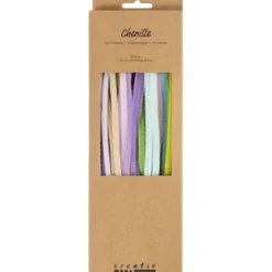 Chenille Ø6 mm. - Pastell, 25 stk