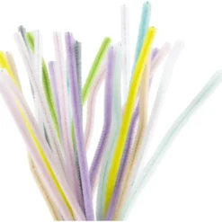 Chenille Ø6 mm. - Pastell, 25 stk