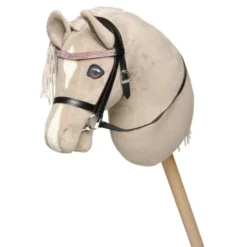 Cheval Roi tilbehør - Tøyle, svart/pink rhinsten