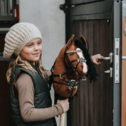 Cheval Roi tilbehør - Tøyle, svart/pink rhinsten