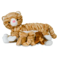 Familiebamse - Kattemor med kattunger, Rødstripete