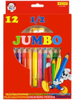 Fargeblyanter 1/2 Jumbo 12 stk.