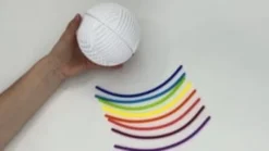 Fidget-sanseball Ø11 cm - Hvit