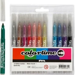 Glittertusjer, 12 stk