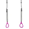 Gymringer i plast - Rosa (svart tau)