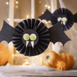 Halloweenpose - Papir flaggermus, 2 stk