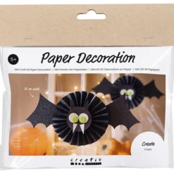 Halloweenpose - Papir flaggermus, 2 stk