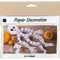 Halloweenpose - Skjelett av papir