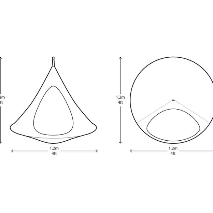 Hengehule Ø120 cm - Brun