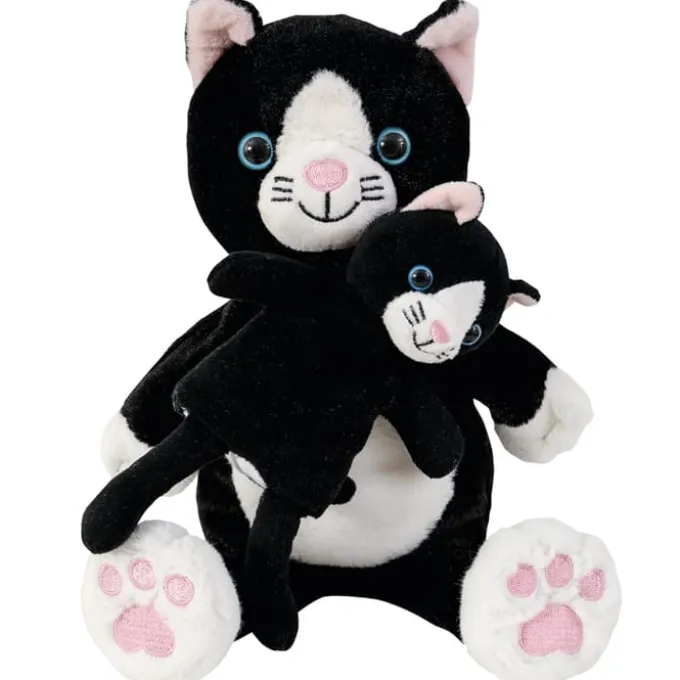 Hånd- & fingerdukke - Kattemamma med kattunge