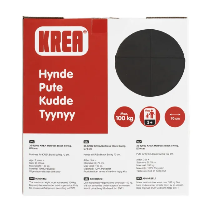 Husketilbehør - Pute til rund huske, Ø70 cm