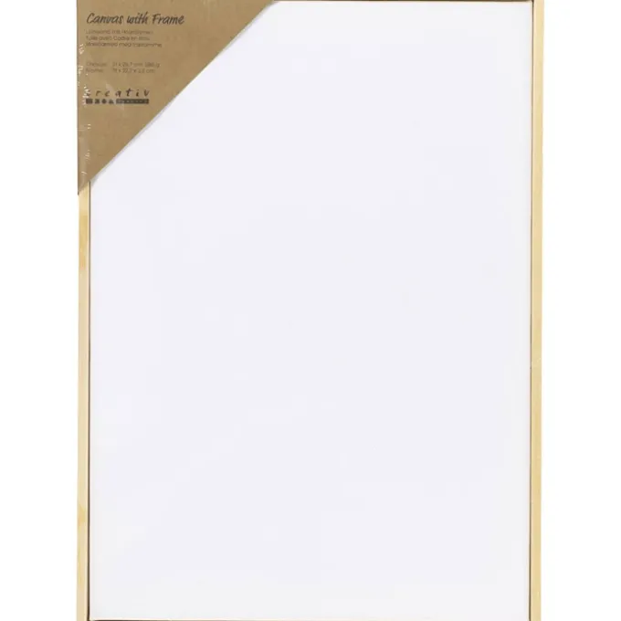 Lerret med treramme - 21 x 29,7 cm