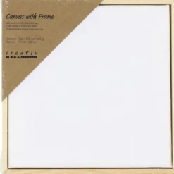 Lerret med treramme - 15,8 x 15,8 cm