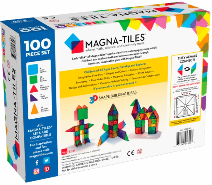 Magna-Tiles | Transparent 100 stk.