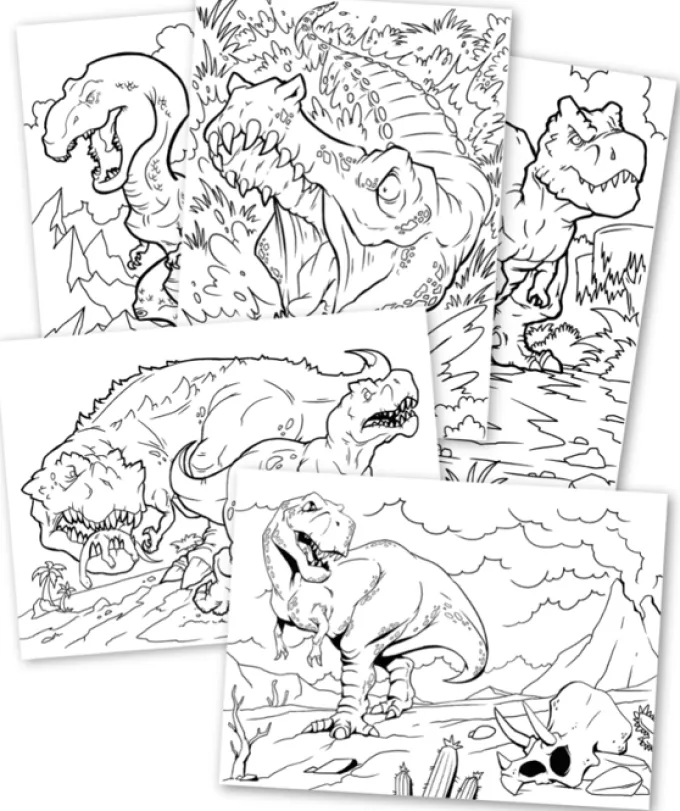 Malebok - Dinosaurer, 36 sider