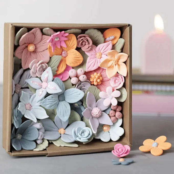 Modelleringssett - Blomster i ramme