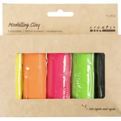 Modellervoks Soft Clay - Neonfarger, 400 gr.