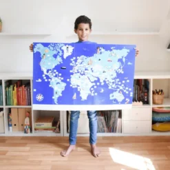 Oppdagelsesplakat med klistremerker - Flagg