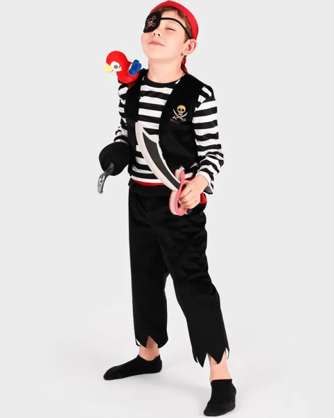 Piratkostyme, inkl. tilbehør