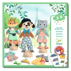 Påkledningsdukker m. klistremerker - Bonjour Paris