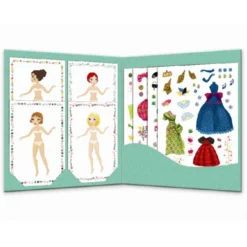 Påkledningsdukker m. stickers - Motetøy