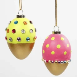 Påskeegg av plast, 12 stk. - H: 6 cm.