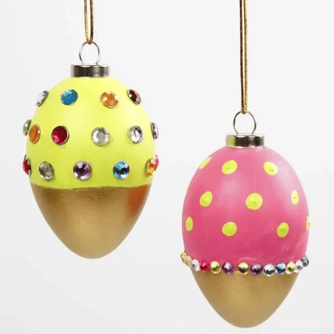 Påskeegg av plast, 12 stk. - H: 6 cm.