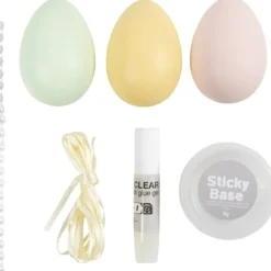 Påskepose - Dekorer pastellfargede egg, 3 stk.
