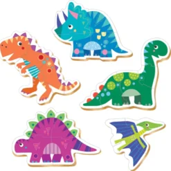 Puslespill m. dinosaurer - Fra 2 år