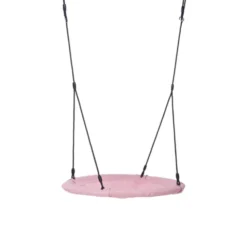Rundhuske Ø100 cm - Rosa (svart tau)
