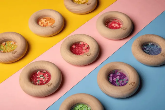 Sansedonut Ø7 cm - Jordbær