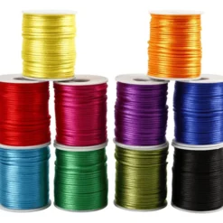 Satengsnor Ø2 mm, 50 m - Sterke farger, 10 stk
