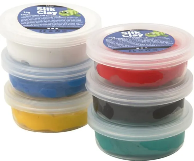 Silk Clay 6 x14 gr. - Basisfarger