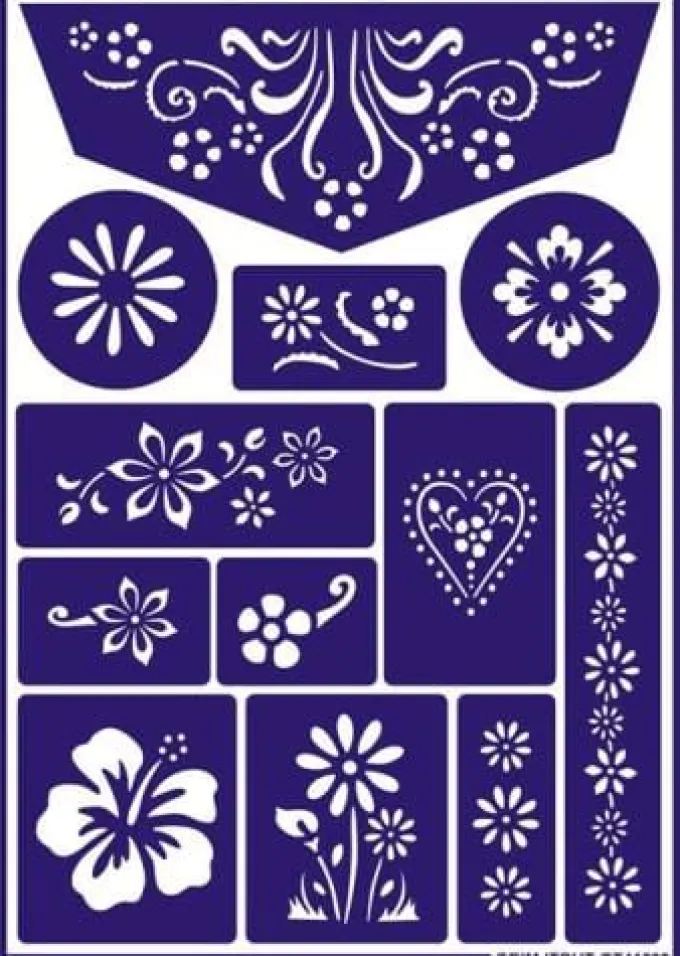 Sjablong til ansiktsmaling - Blomst