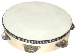 Tamburin med skinn - Ø20 cm.