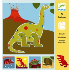 Tegnesjablonger - Dinosaurer, 5 stk