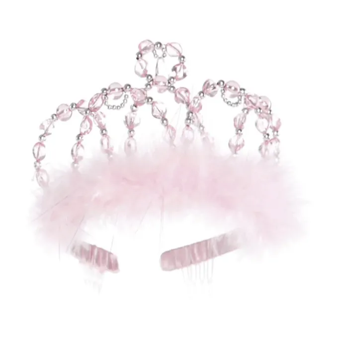 Tiara, rosa og sølv