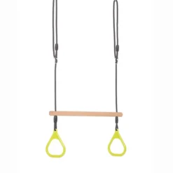 Trapeshuske m. ringer - Lime (svart tau)