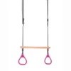 Trapeshuske m. ringer - Rosa (svart tau)
