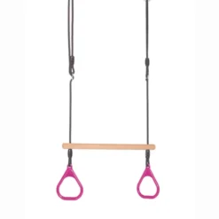 Trapeshuske m. ringer - Rosa (svart tau)