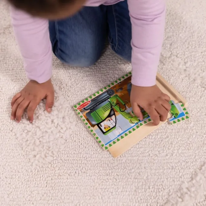 Trepuslespill m. 4 x 12 brk. - På byggeplassen