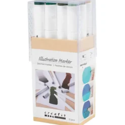 Twin Markers - Natur, 12 stk.